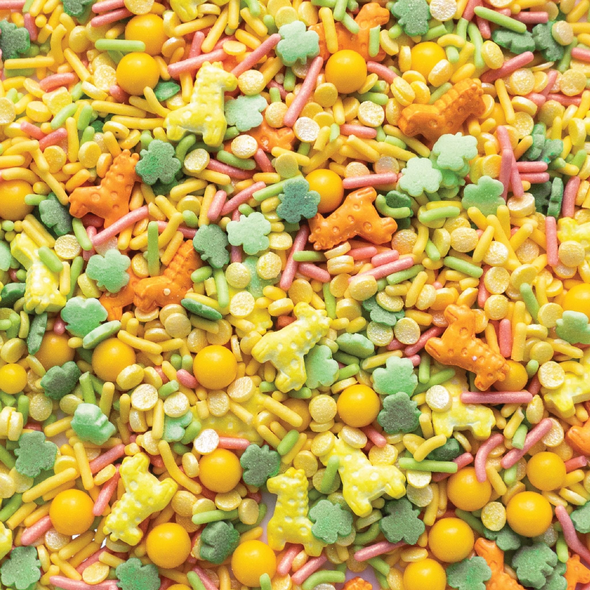 Edible Giraffes In The Safari Theme Sprinkles & Sugar Shape Decorations By Oasis Supply