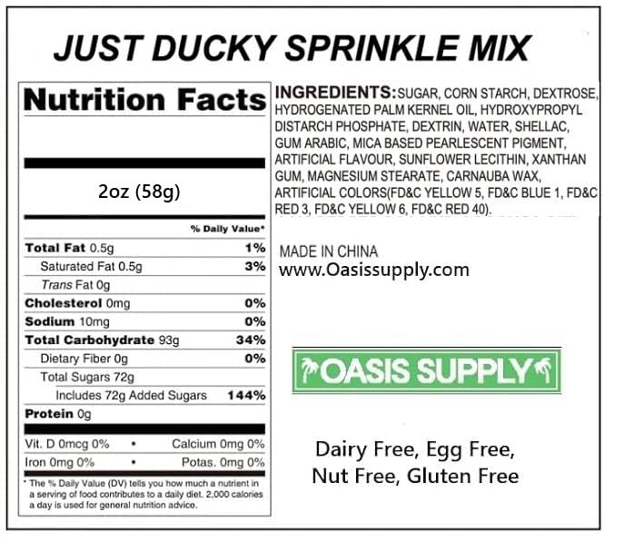 Edible Ducky Mixed Sprinkles & Sugar Shape Decorations By Oasis Supply