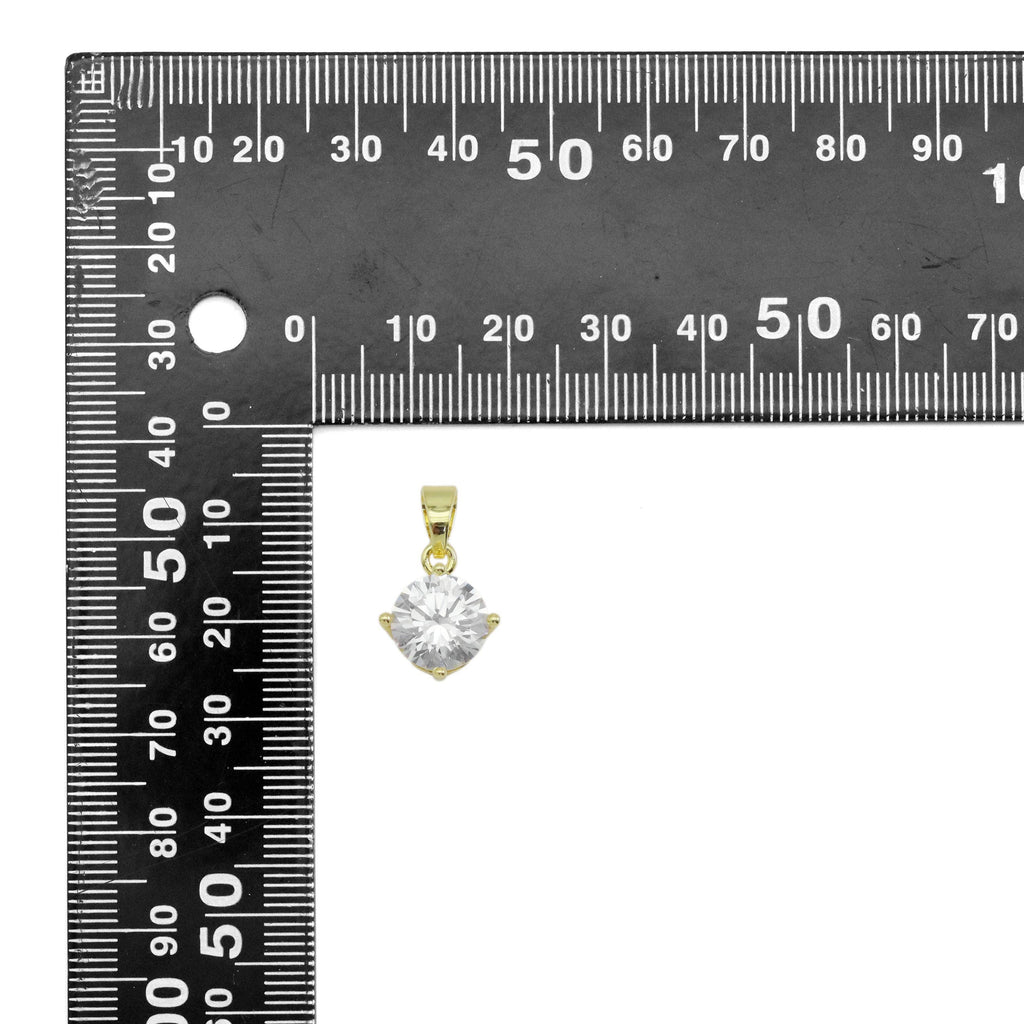 Big Round CZ Diamond Charm, Sku#LX473