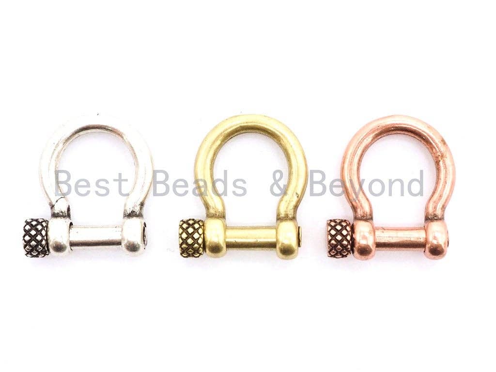 Antique Shackle Clasp, Paracord Survival Bracelet Clasp with screw, Buckles Adjustable D Shackles, Men's Jewelry Findings,17x5x20mm,sku#Y119