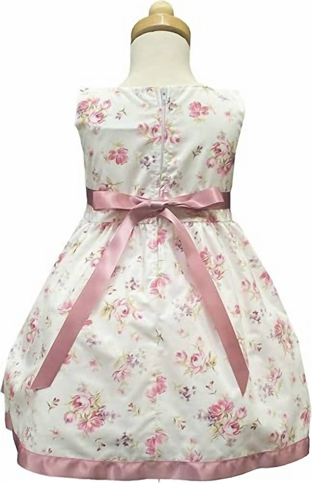 Girl's Cotton Floral Print Easter Dress