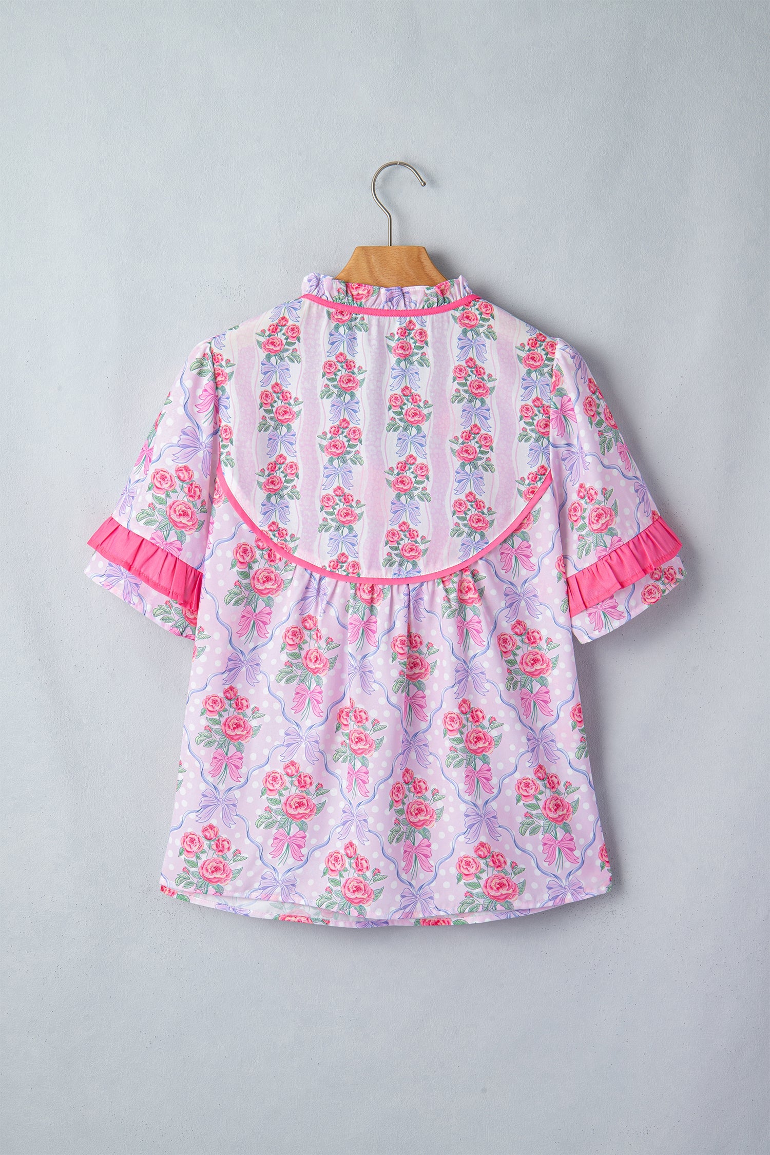 Keyla Ruffled Short Sleeve Blouse