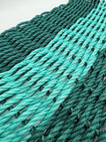 Lobster Rope Mat Hunter Green and Teal