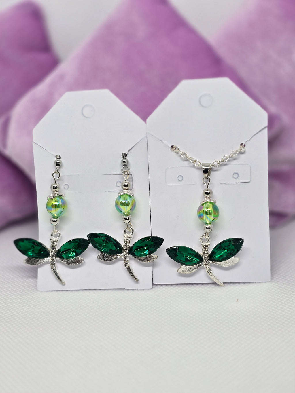 Dragonfly Necklace & Earrings Set