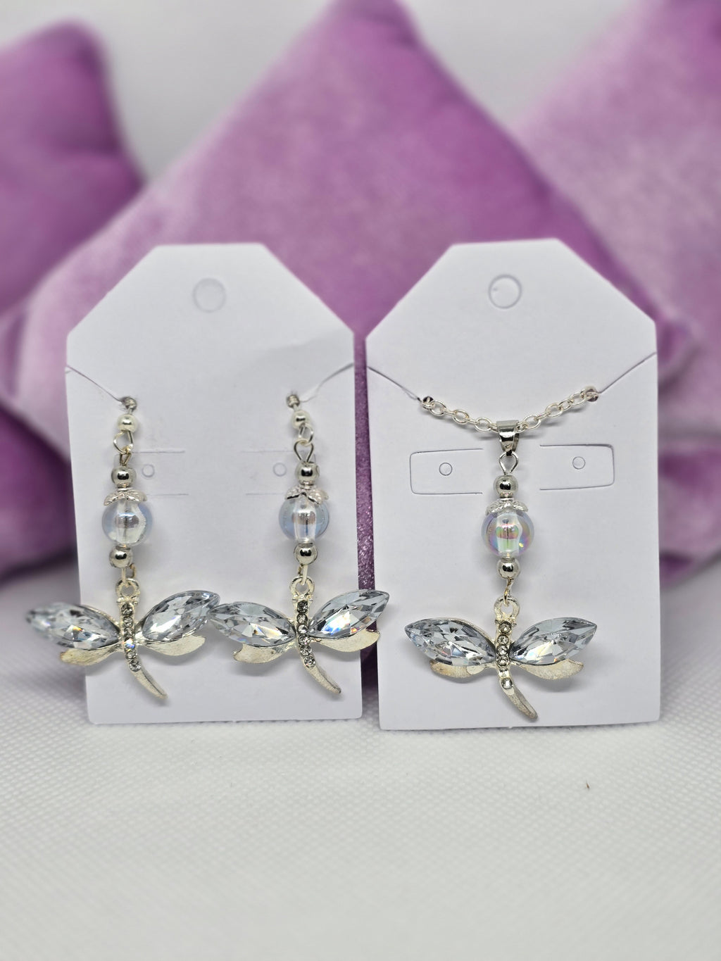 Dragonfly Necklace & Earrings Set
