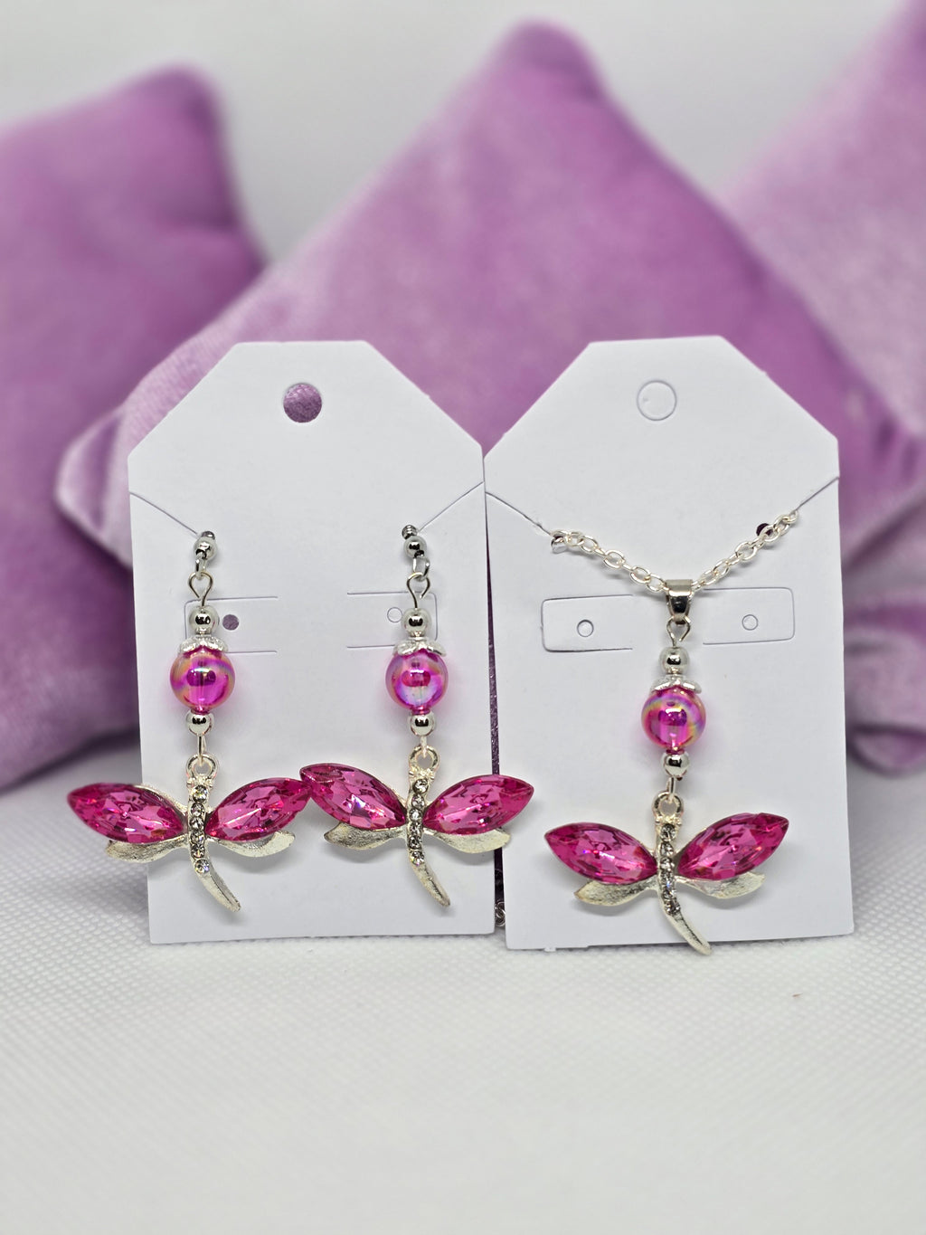 Dragonfly Necklace & Earrings Set