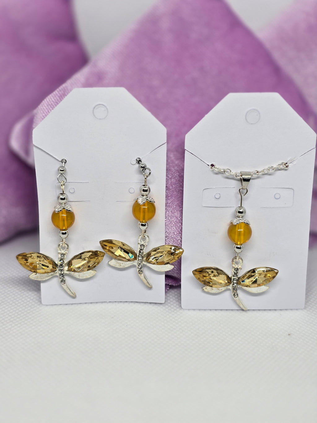 Dragonfly Necklace & Earrings Set