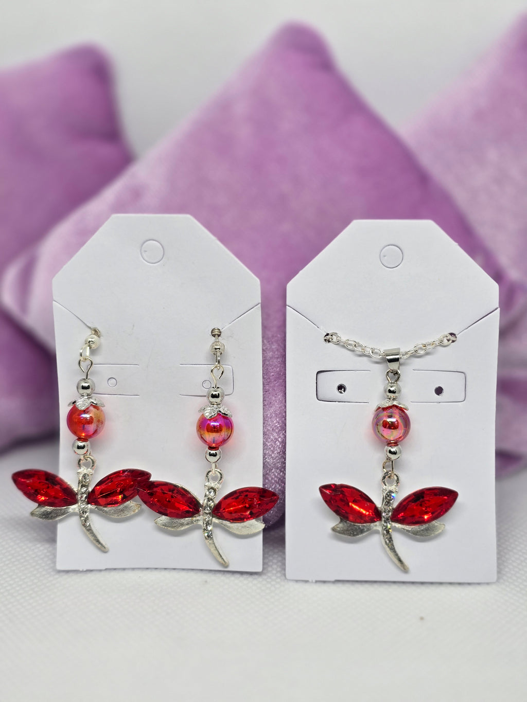 Dragonfly Necklace & Earrings Set