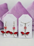 Dragonfly Necklace & Earrings Set