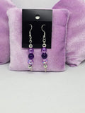 Purple Ball Dangle Earrings