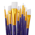 Studio Mixed Media White Nylon Brush Set - 10 pc