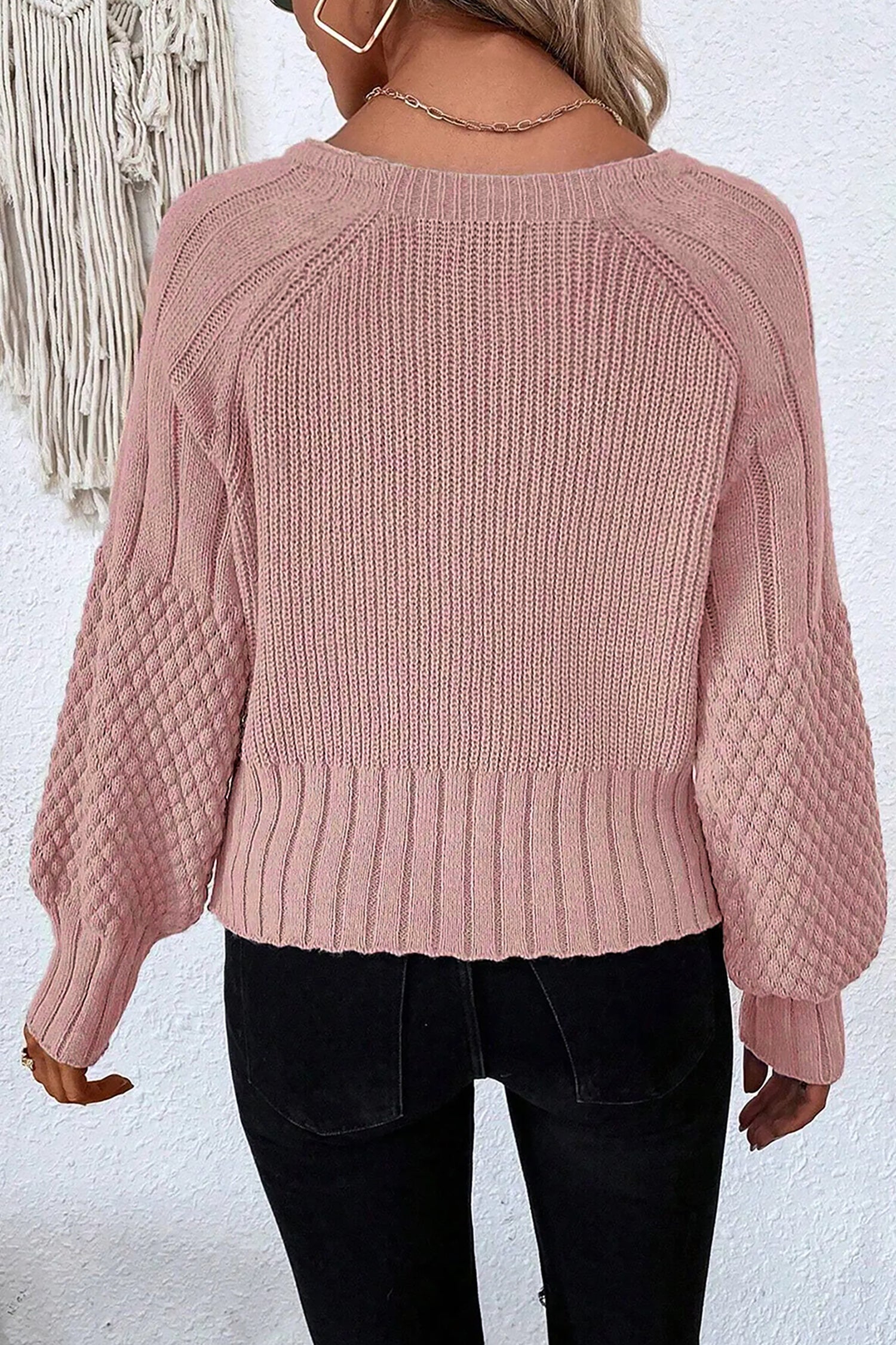 Khloe Mixed Texture Knit Sweater