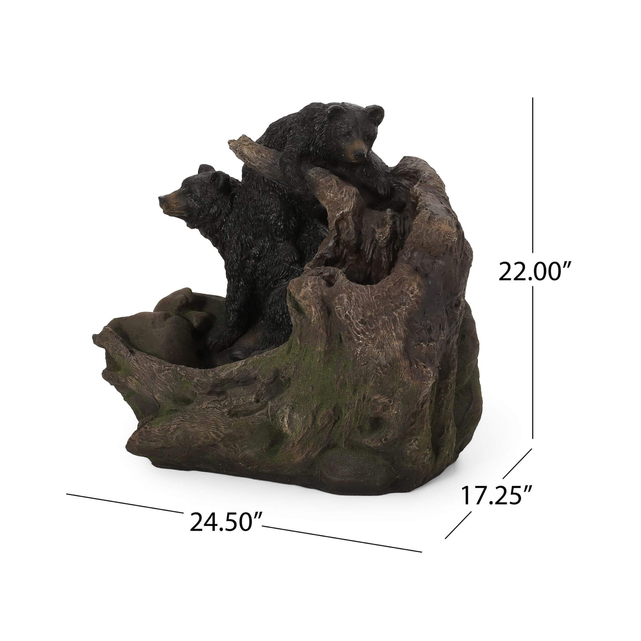 Alora 22-Inch Weather Resistant Outdoor Floor Fountain With LED Lights (SAK77651)