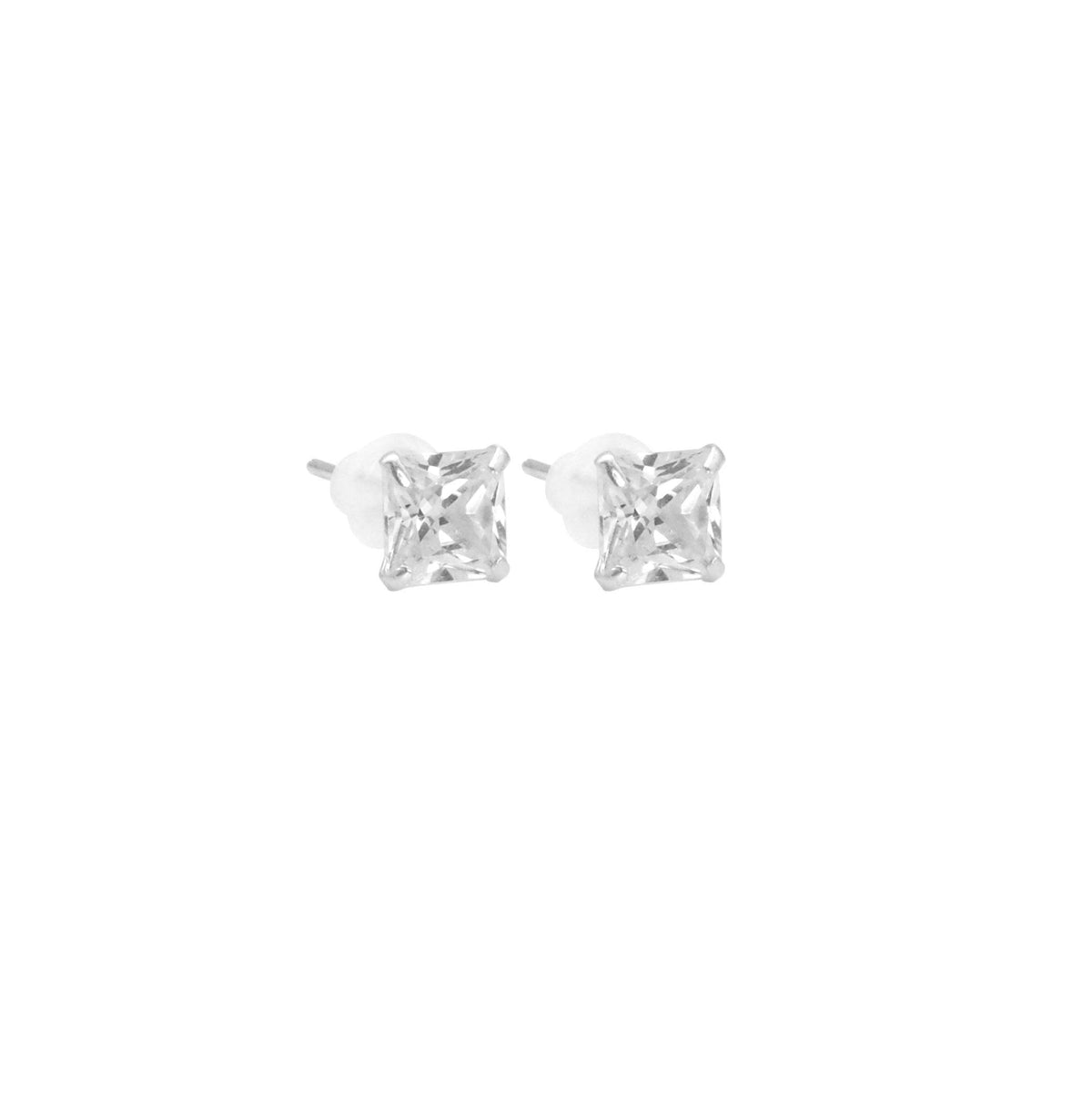 Sterling Silver Square shape stud earrings, sku#LX396