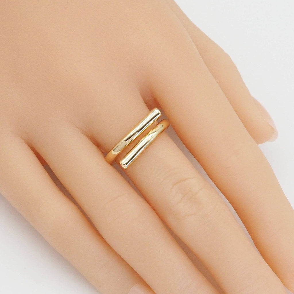 Gold Minimal Bar Ring, Sku#ZX147