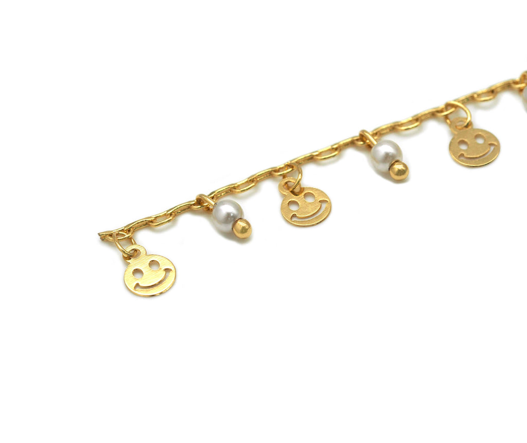 Cute Smiley Face Pearl Chain, sku#E557