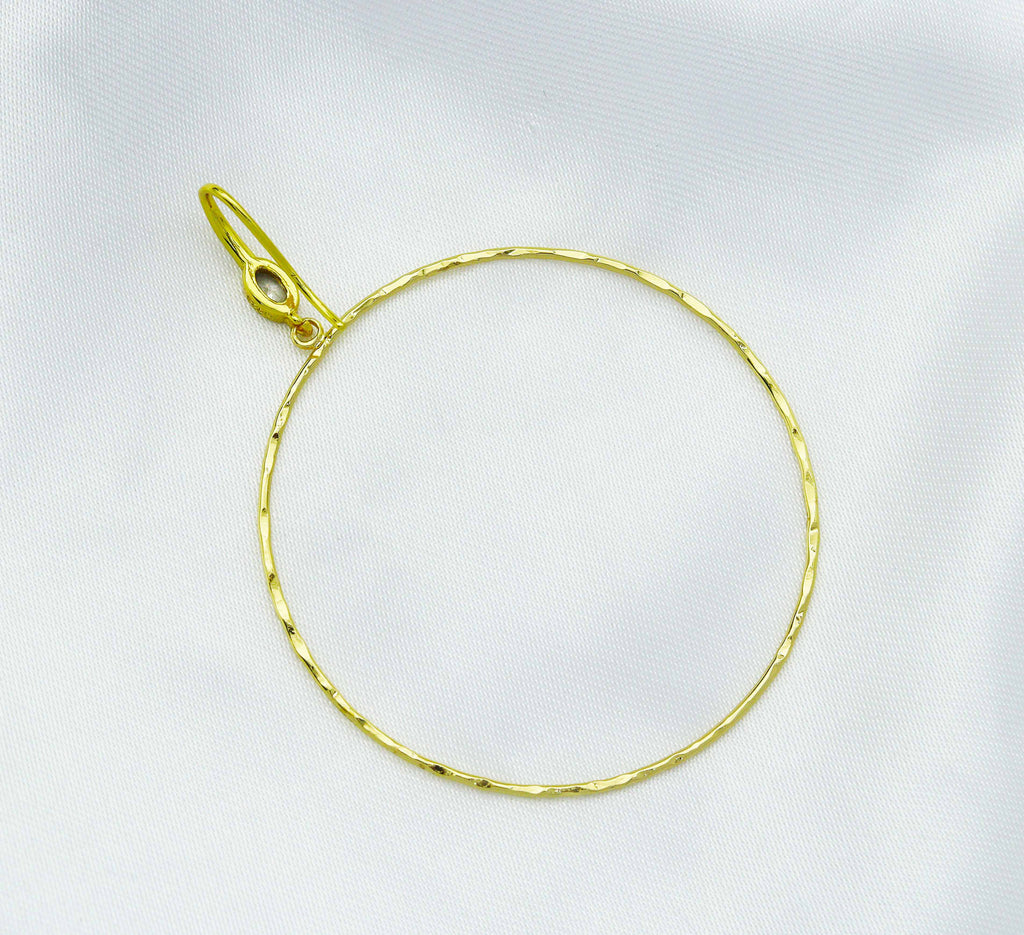 Large Gold Round Ring Charms, Sku#ZX63