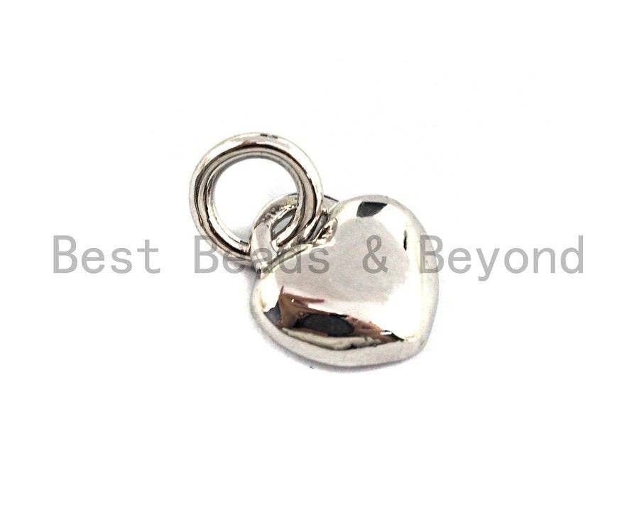 NEW Enamel Heart Pendant,Cz Micro Pave Oil Drop Heart pendant,Enamel Charm,Enamel Jewelry,7x8mm,sku#Z385