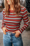 Martha Knit Slim Fit Top-Threaded Pear