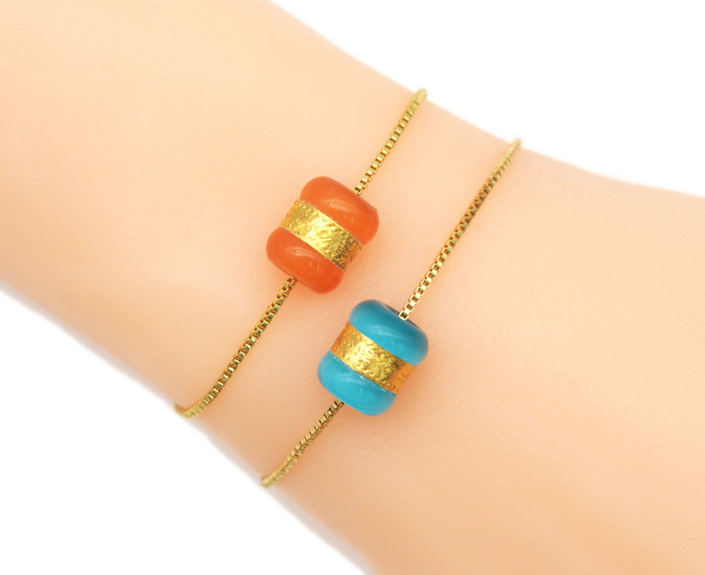 Cat's Eye Large Hole Spacer Beads, Sku#LX22