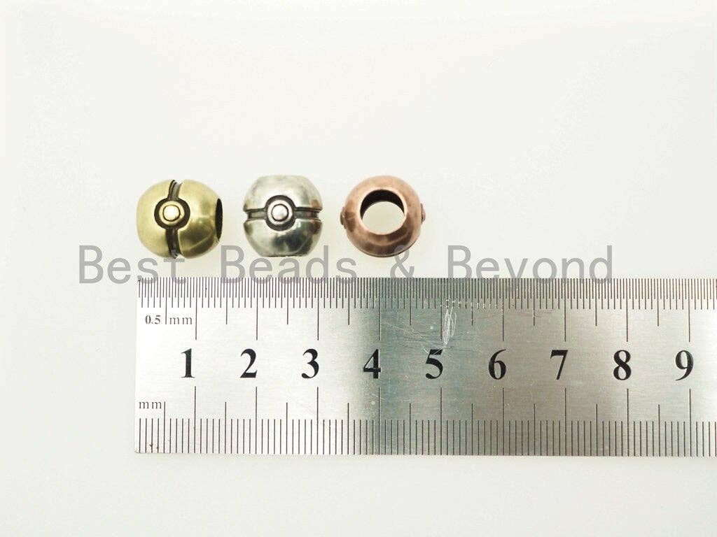 Antique Barrel Beads, Paracord Bracelet Beads, Lanyard Making Beads, Men's Bracelet Beads, Big Hole Beads, 13x14mm, 1pc, sku#Y92