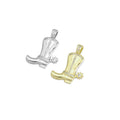 Gold Silver CZ Boot Shape Charm, Sku#Z1472