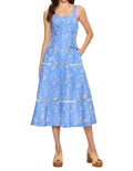 Clara Floral Midi Dress-Rack Hunt