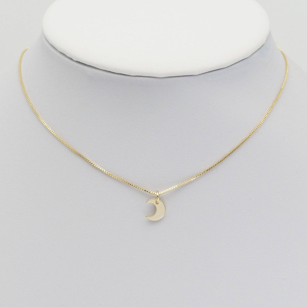 Plain Gold Cresent Moon Charm, Sku#LX390