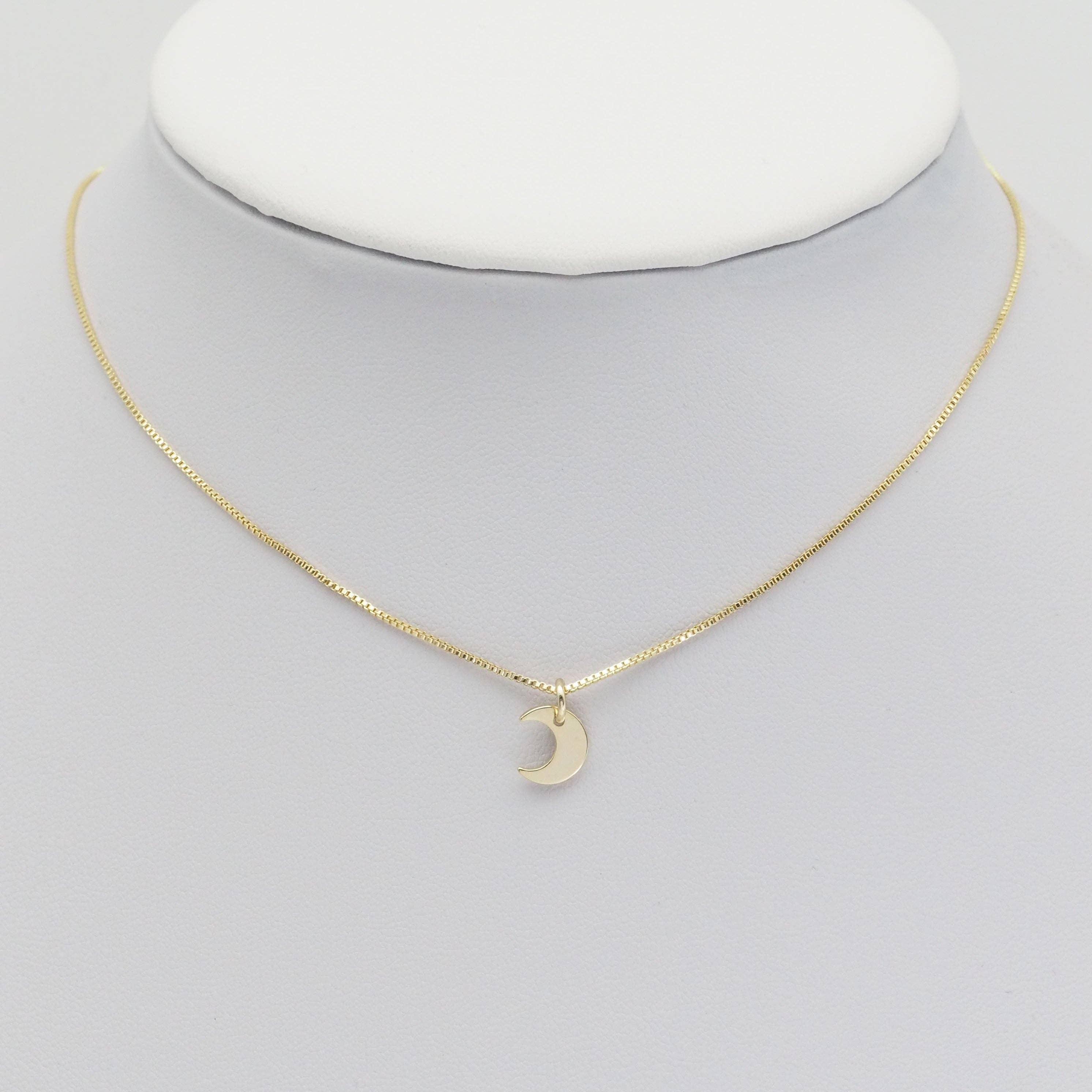 Plain Gold Cresent Moon Charm, Sku#LX390