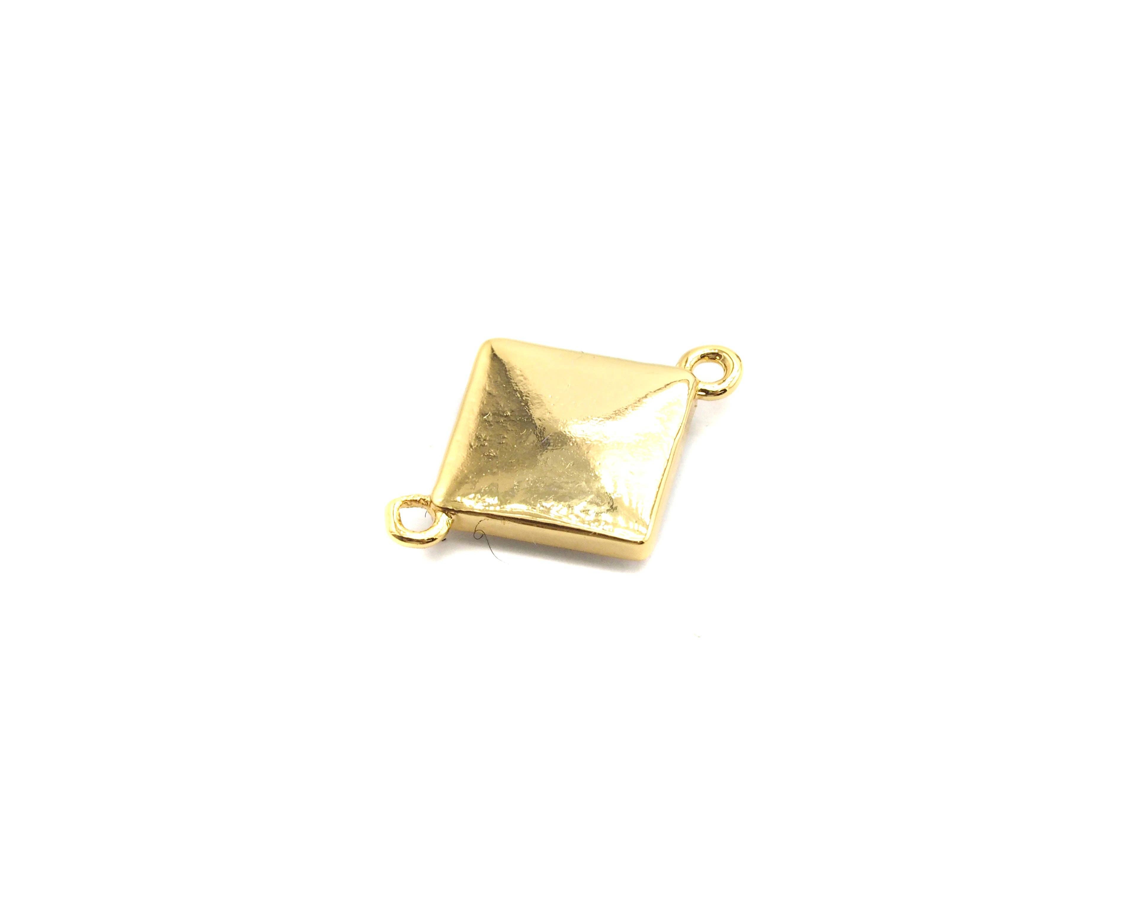 Natural White Shell Rhombus Shape Charm, 18x14mm, Sku#Z285