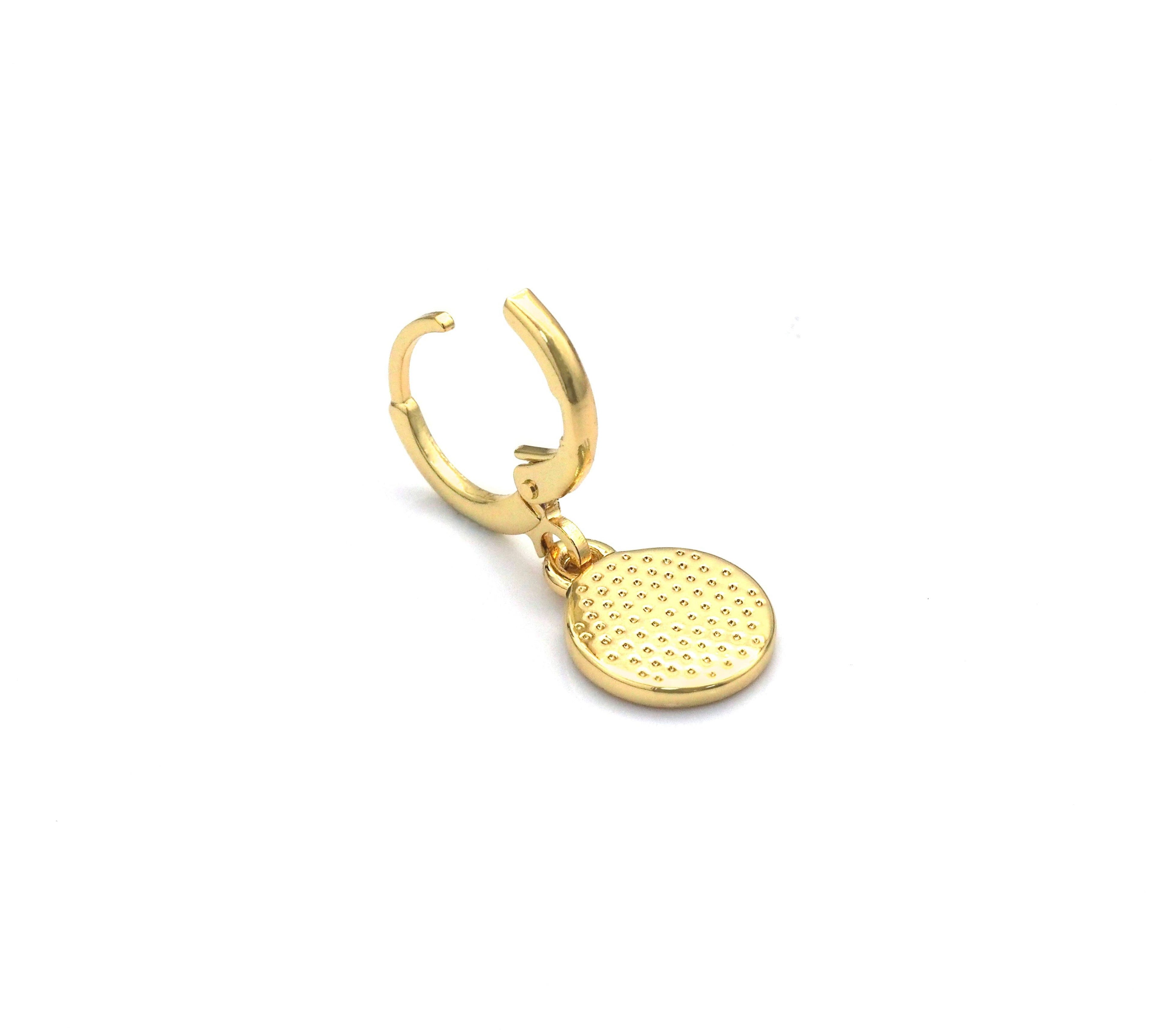 Cute Smiley Face Hoop Earrings, Sku#EF224