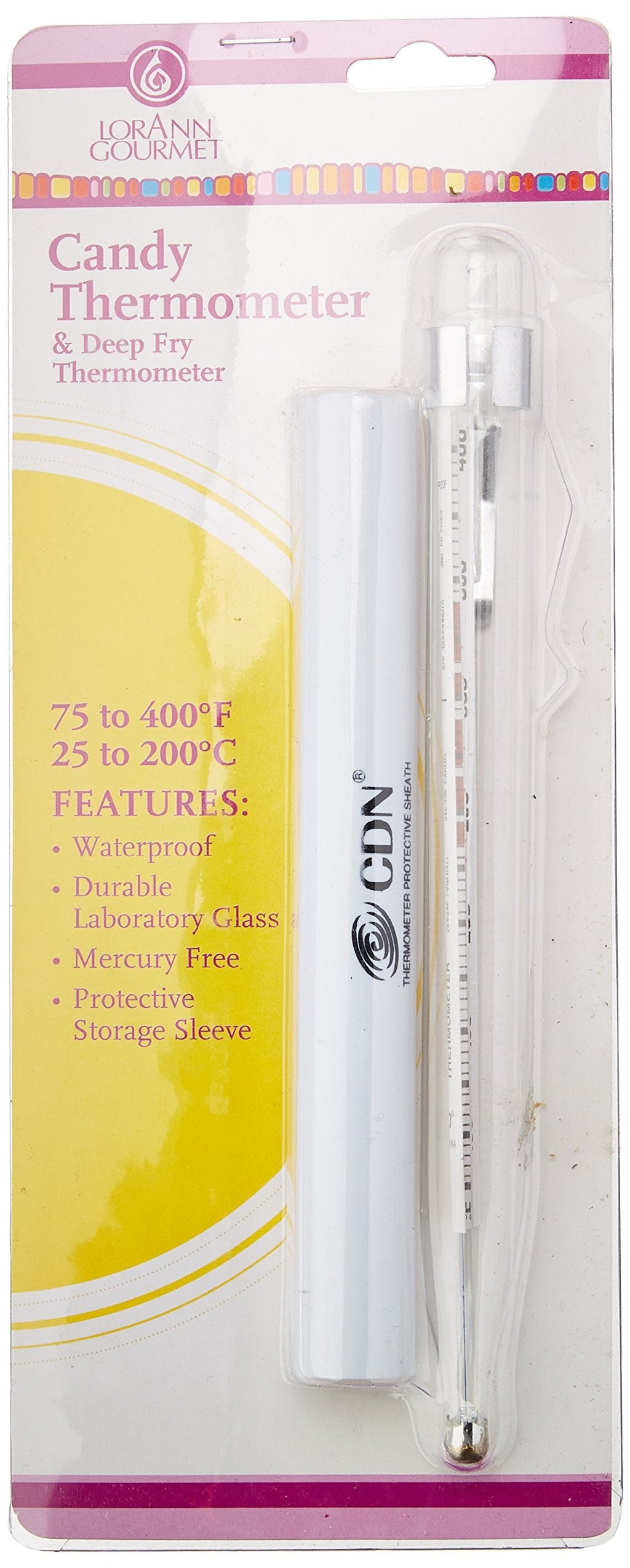 LorAnn Candy Thermometer-75F to 400F - 25C to 200C