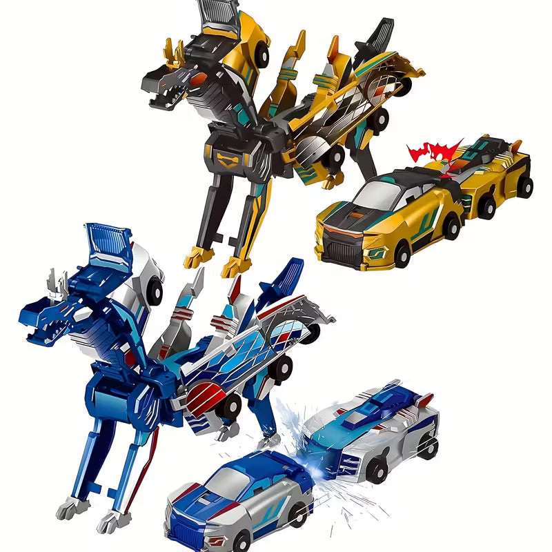 Car & Transforming Dinosaur Toy – Crash-Proof Manual