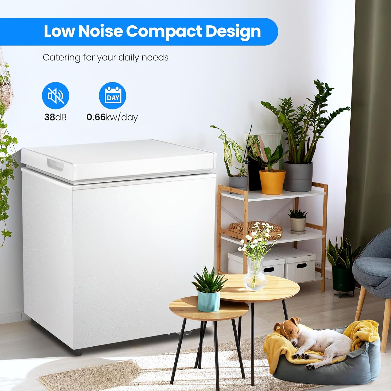 3.5 Cubic Feet Chest Freezer with 2 Removable Baskets D5897H