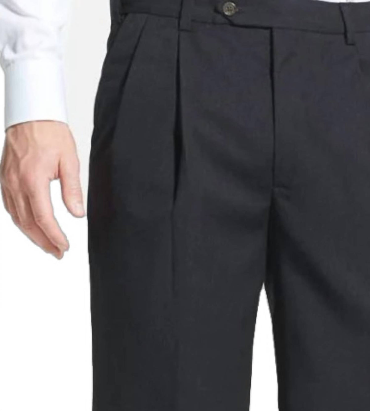 Worsted Wool Gabardine Double Reverse Pleat Trouser
