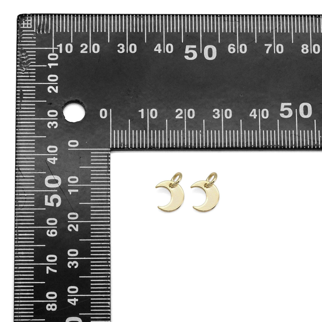 Plain Gold Cresent Moon Charm, Sku#LX390