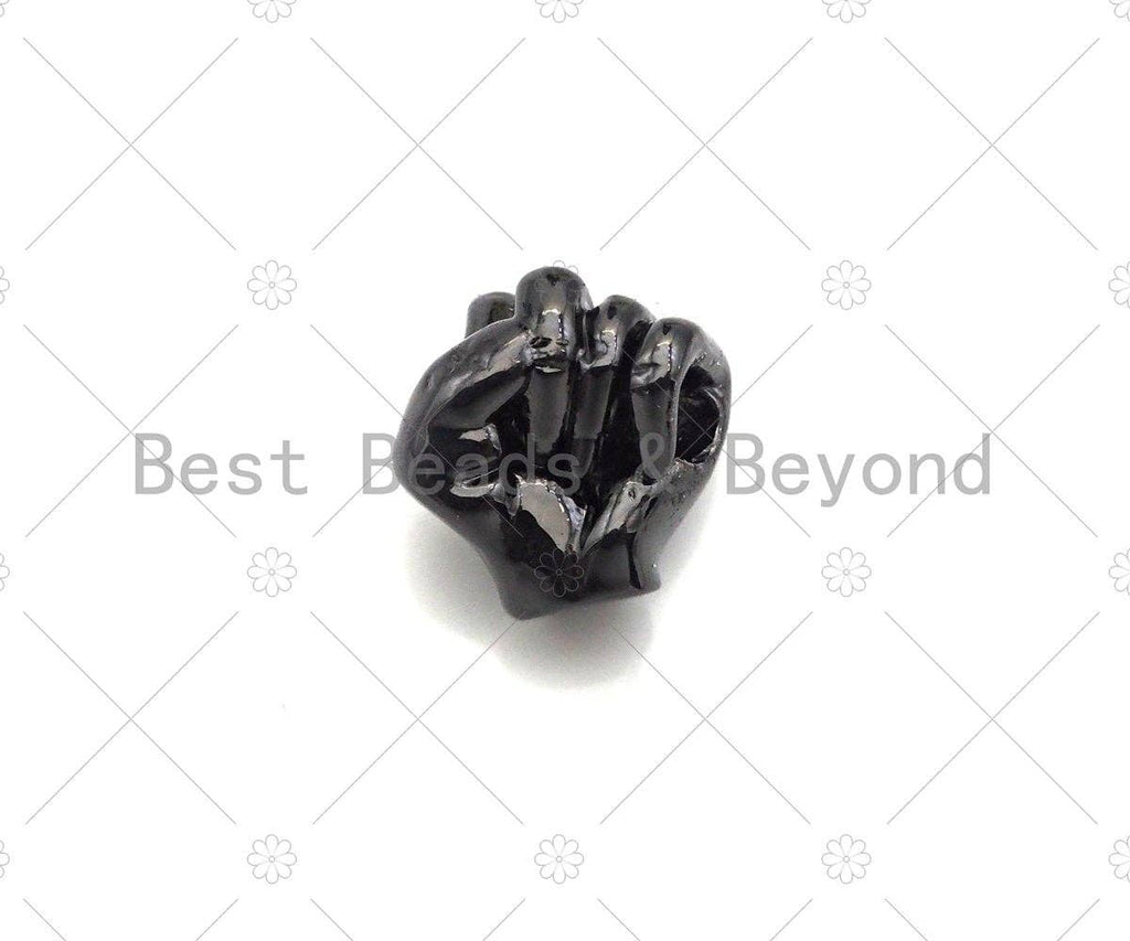 8mm/10mm Power Fist Beads, Gold/Silver/Rose Gold/Gunmetal Fist Spacer Beads, Men's Bracelet Making Charm, Powerful Fist Beads, sku#Y305