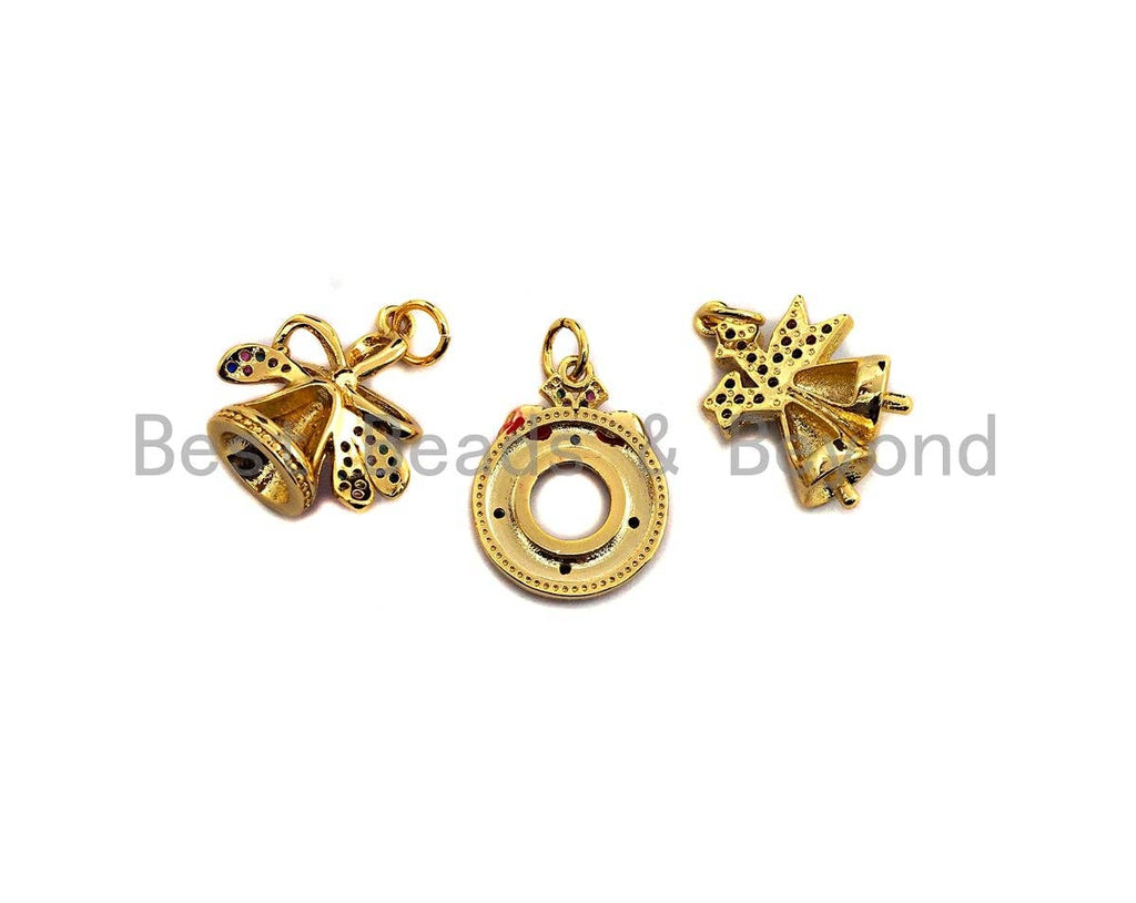 Enamel Colorful Christmas decoration Pendant,CZ Micro Pave Oil Drop pendant,Enamel Jewelry, Christmas Charm, sku#Z445
