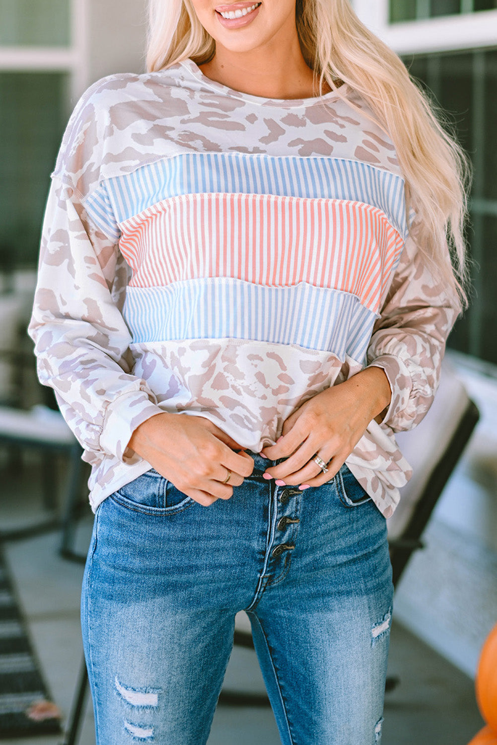 Logan Puff Sleeve Knit Top-Threaded Pear