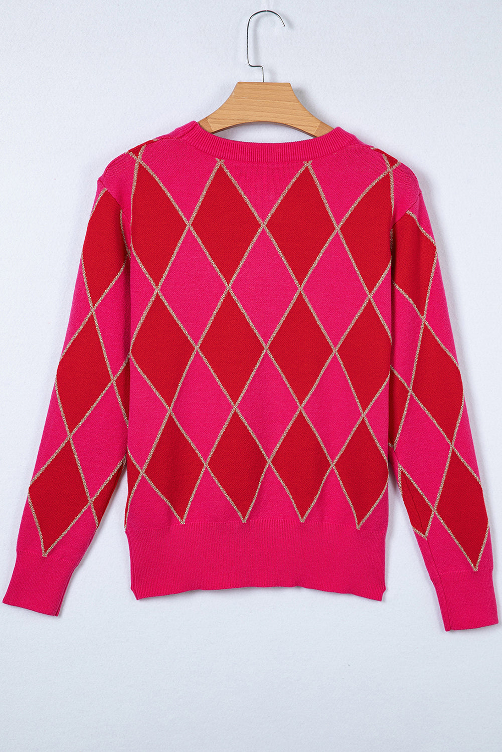 Wynter Pattern Knit Casual Sweater-Threaded Pear