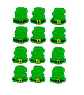 Edible Royal Icing Leprechaun Hat Baking Decorations - 12 count