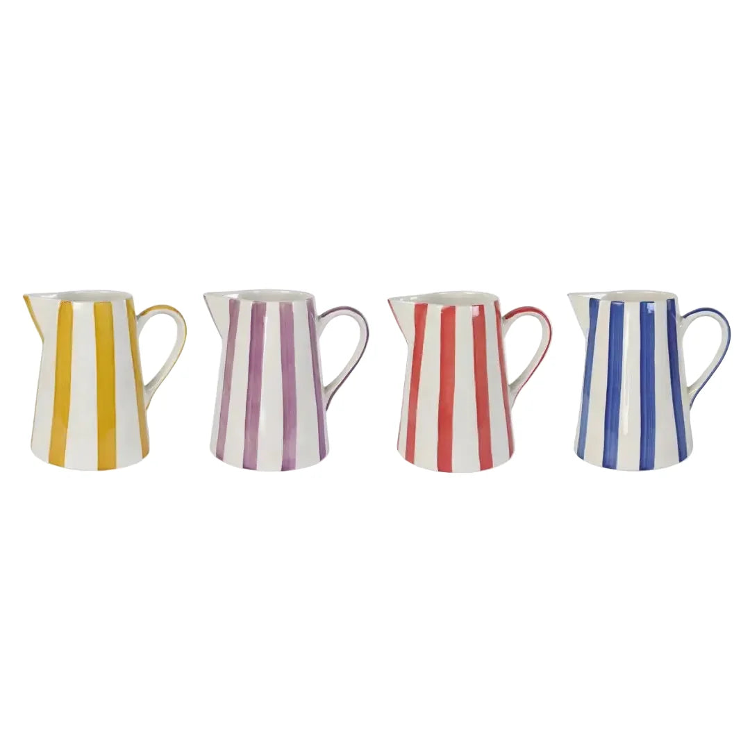 Yellow Pitcher | Handpainted Stoneware | 8.25 x 8.25 x 8 in