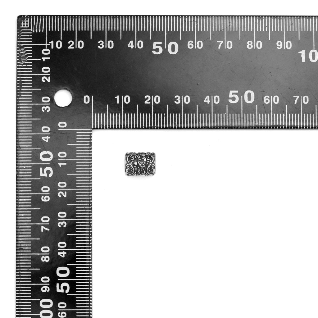 Antique Silver Large Hole Tube Shape Spacer Beads, Sku#Y958