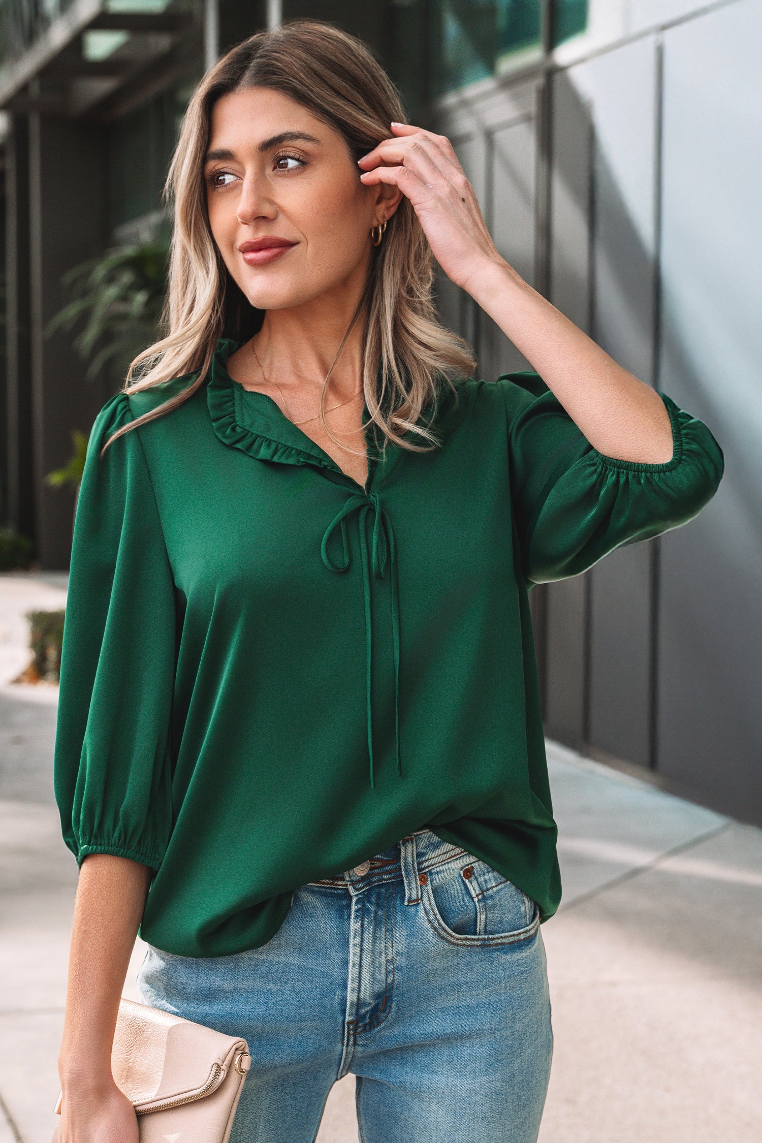 Gwendolyn 3 4 Sleeve Blouse