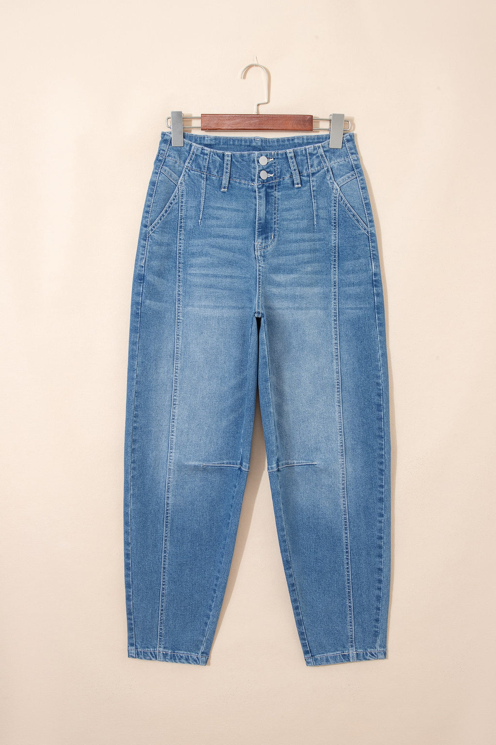 Hana Wash Cuffed Barrel Jeans