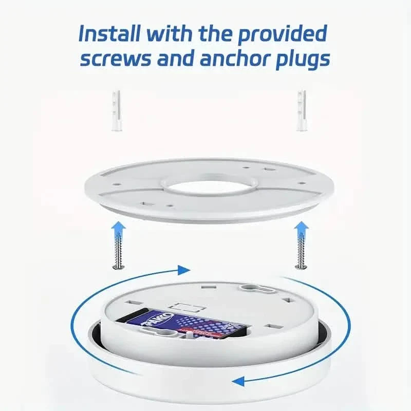 Smoke and Fire Detector Alarm – Portable Photoelectric Fire Alarm with Silence Button