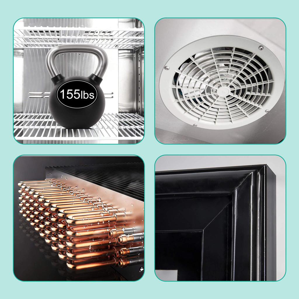 49-Inch Upright Commercial Reach-In Display Refrigerator