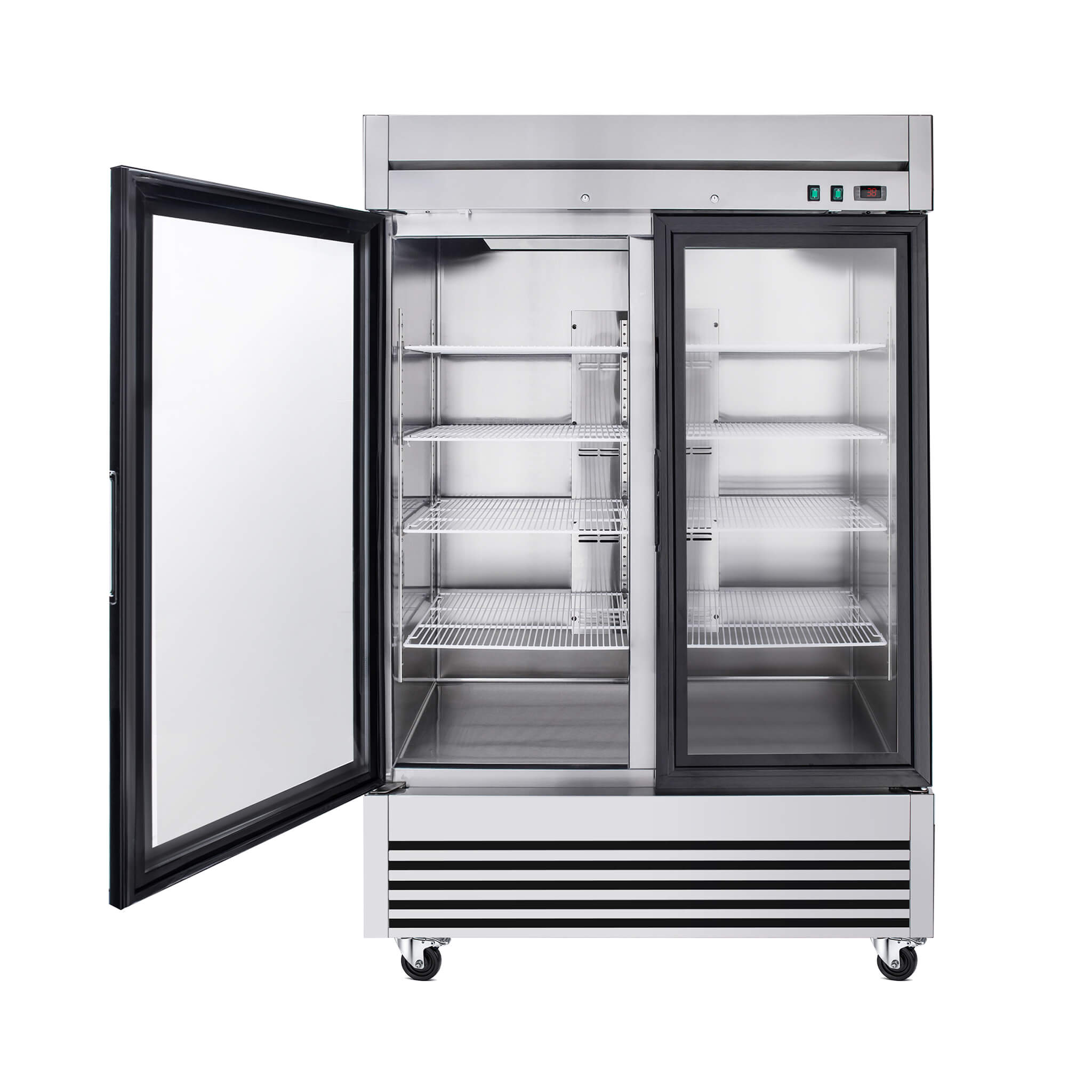 49-Inch Upright Commercial Reach-In Display Refrigerator