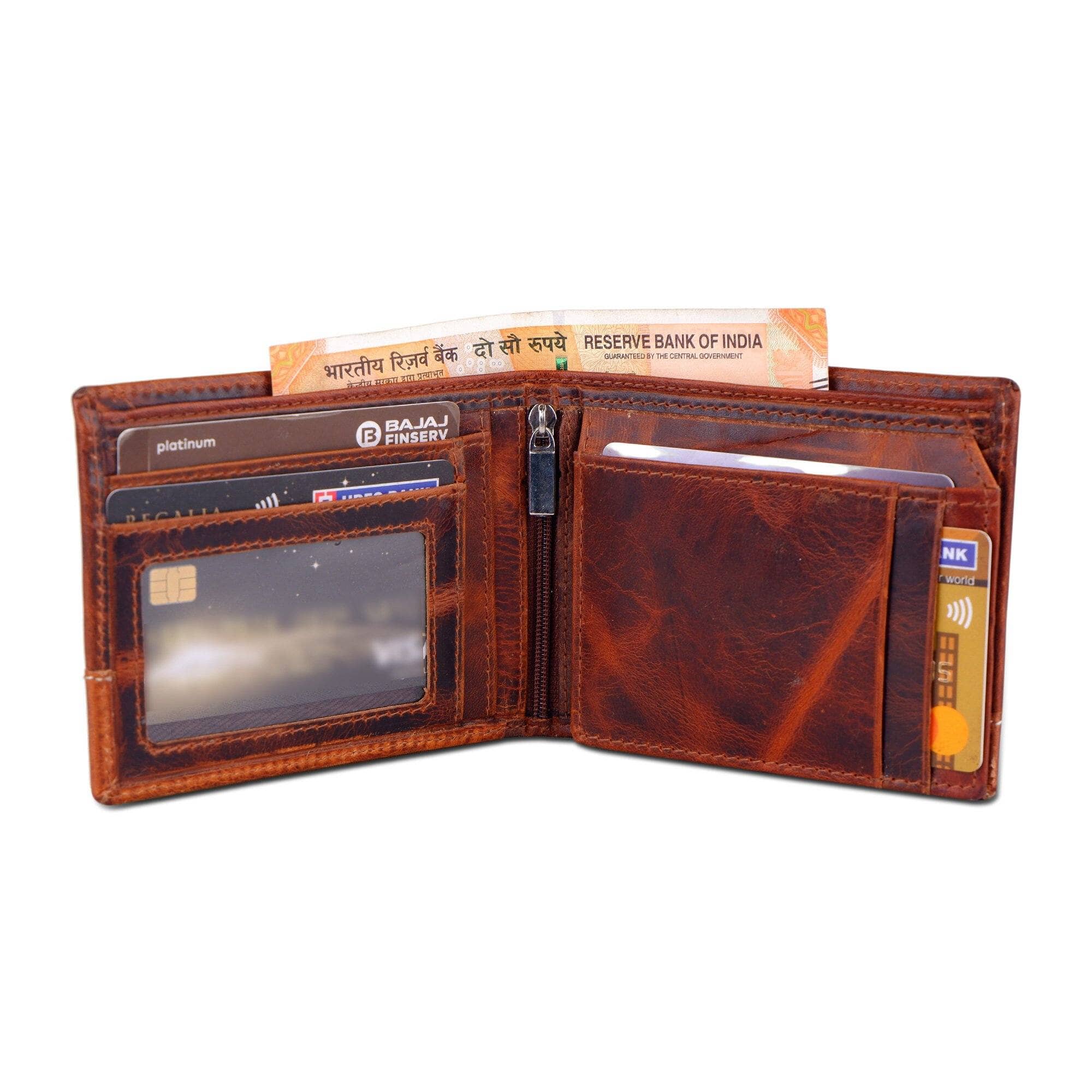 Morgan Bi-fold Wallet – Full-Grain Buffalo Leather Slim Wallet | Classy Leather Bags