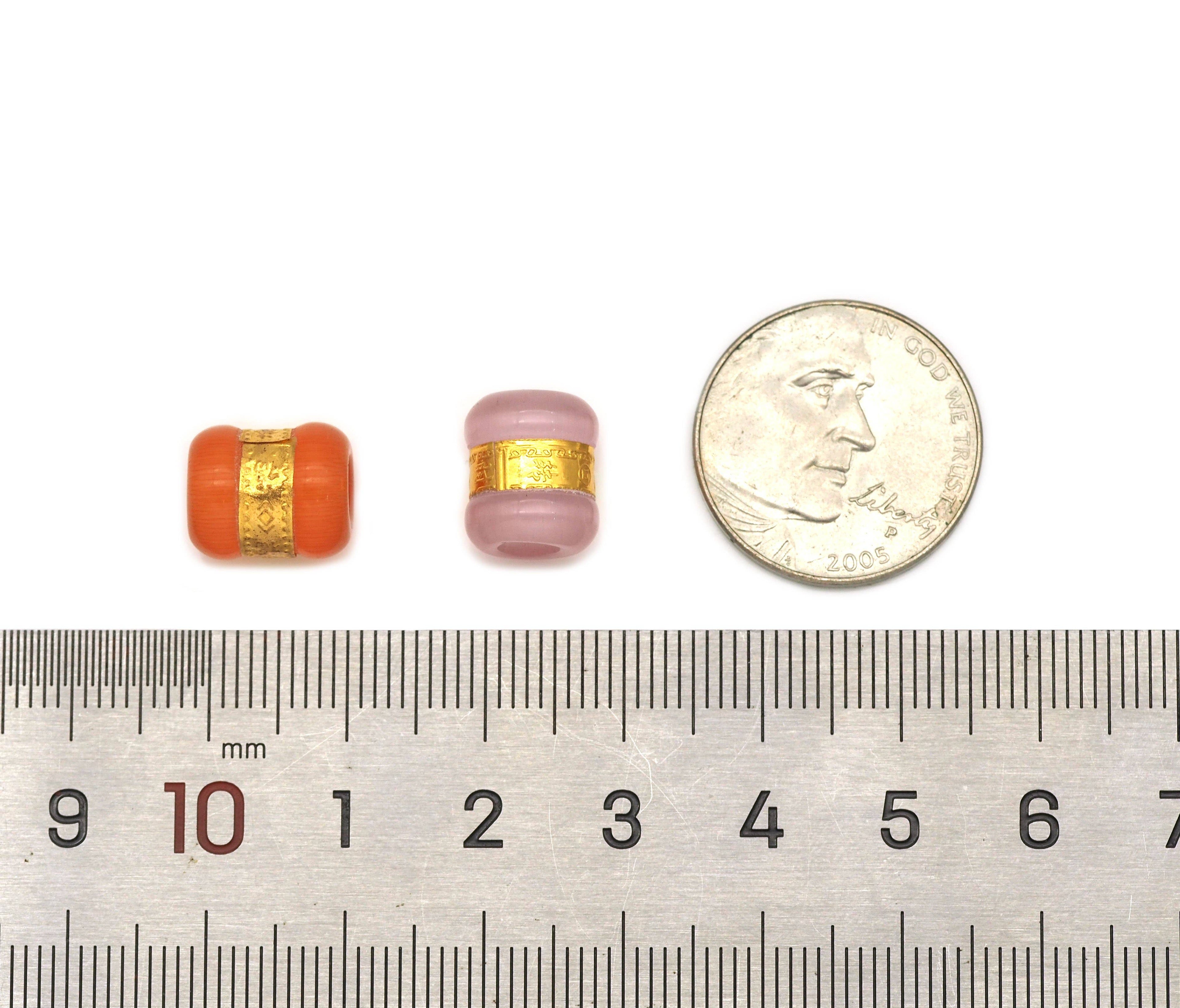 Cat's Eye Large Hole Spacer Beads, Sku#LX22